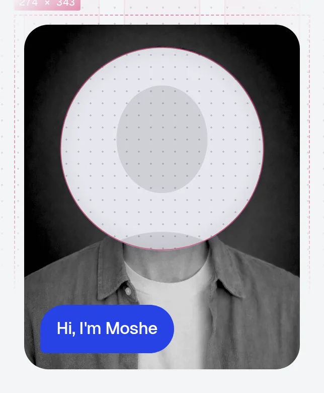 The portrait with the lens showing an empty image placeholder